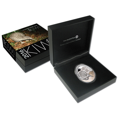 2016 Kiwi Silver Proof Coin - 'KIWI EGG SHAPE'